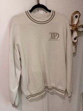Tortured poets society Cream Crewneck Sweater and sweatpants set